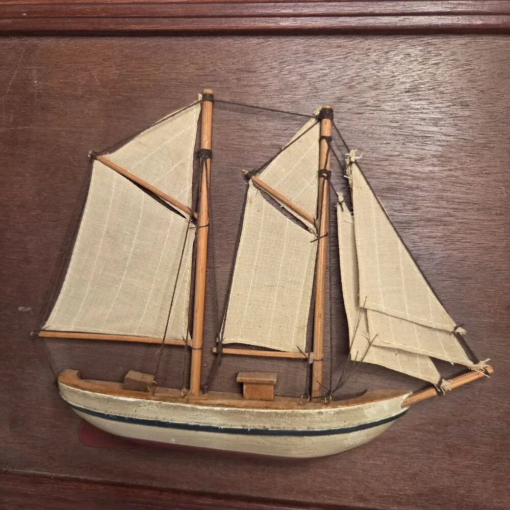 Sail boat Schooner Half Model Wall Art 3D Marine